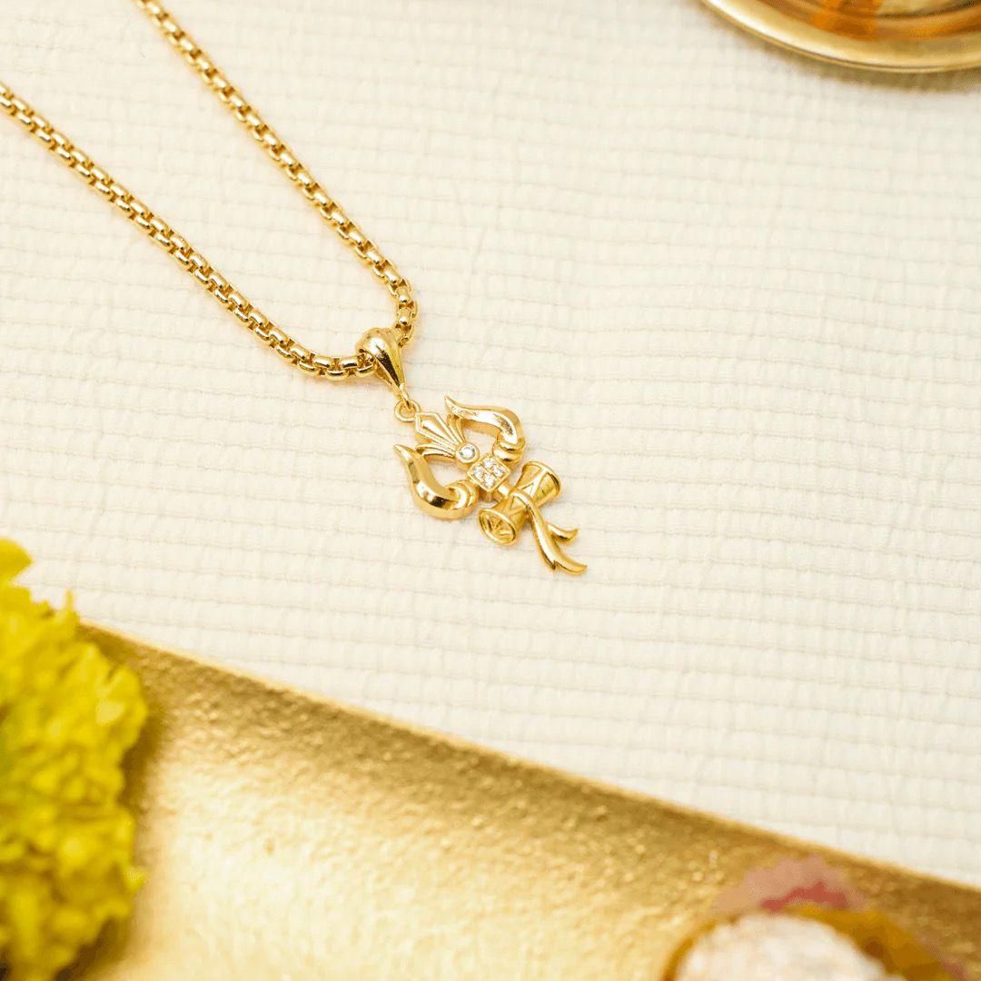 Trishul Pendant With Chain Jewellery