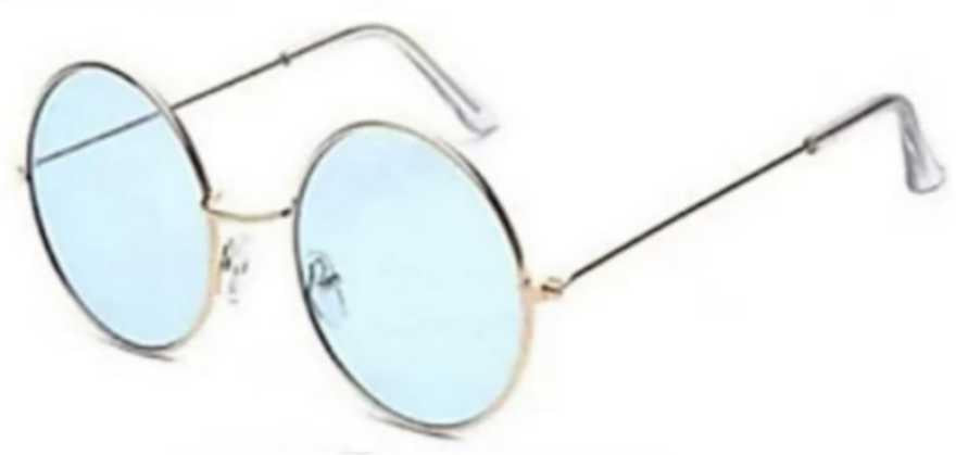 Unisex Blue Round Sunglass