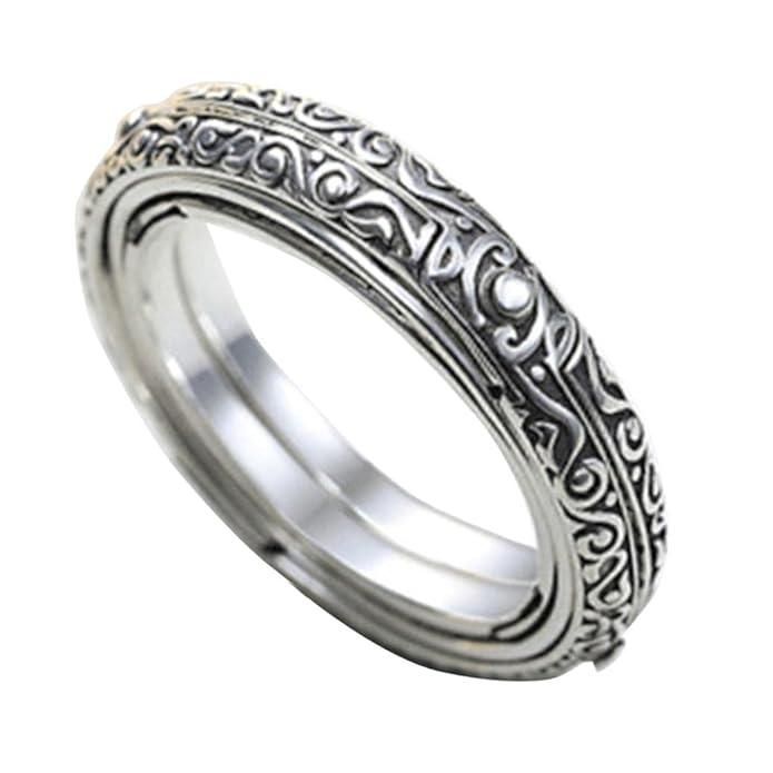 Astronomical Ball Ring Cosmic Finger Ring Couple Jewelry Silver Plated Jewellery