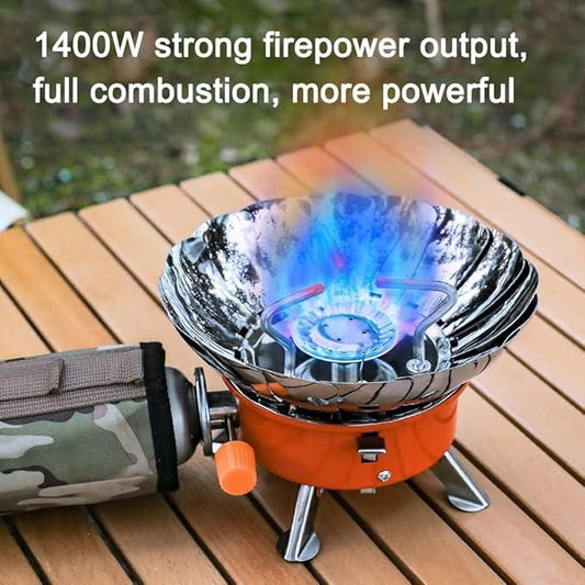Windproof Outdoor Electronic Foldable Lotus Gas Stove Home Essentials