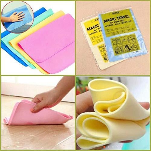 Towel-Magic Towel Reusable Absorbent Water for Kitchen Cleaning Car Cleaning(Pack of 4)