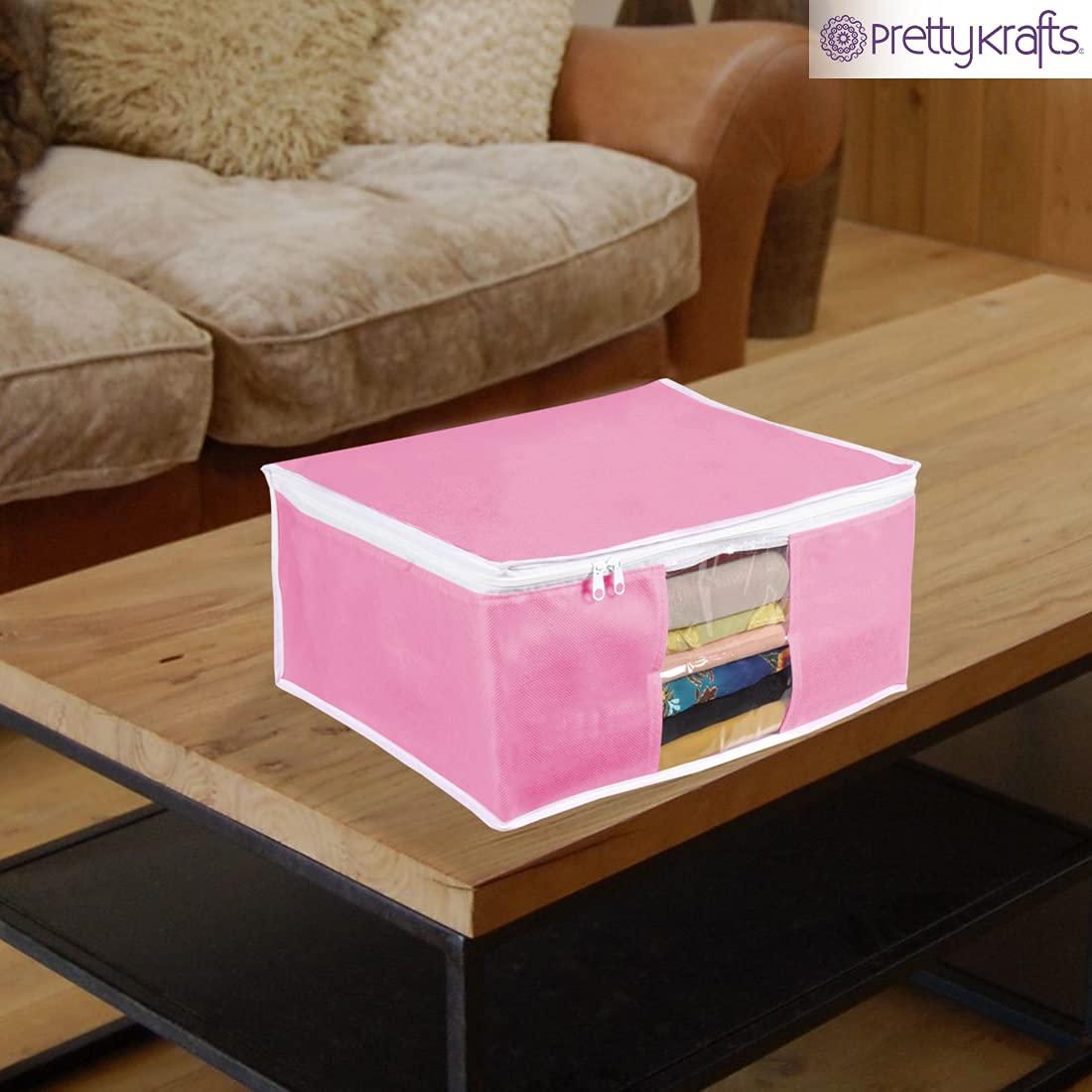 Saree Cover - Solid Non Woven Saree Cover for Wardrobe (Pack of 6)