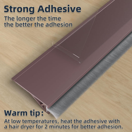 Door Draft Stopper With Brush Home Essentials