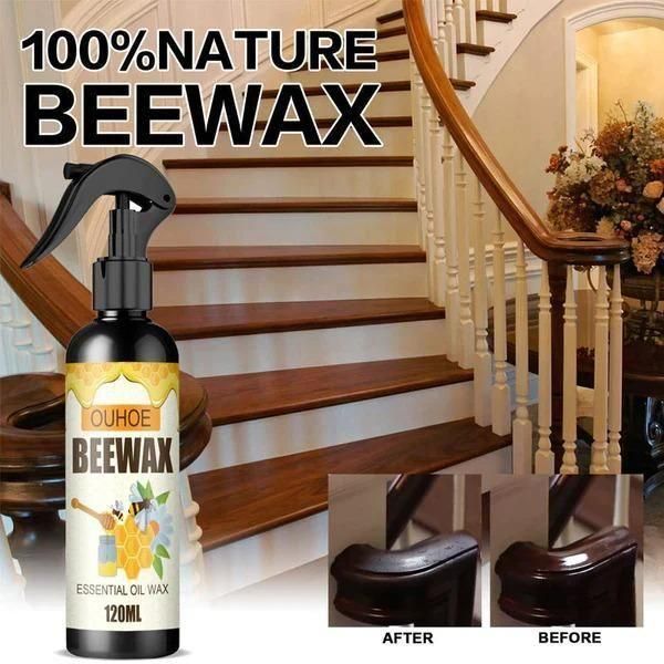 Natural Micro-Molecularized Beeswax Spray, Furniture Polish and Cleaner for Wood(Pack of 3) Home Essentials