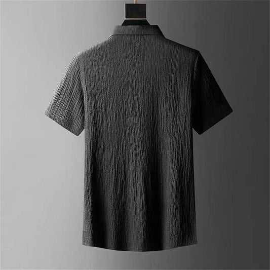 Men's Crinkled Co-Ord Set Black Men