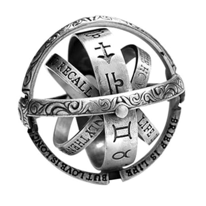 Astronomical Ball Ring Cosmic Finger Ring Couple Jewelry Silver Plated Jewellery