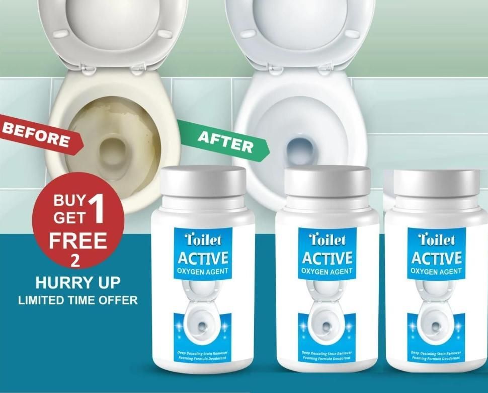 Toilet Active Oxygen Agent (Pack Of 3) Home Essentials