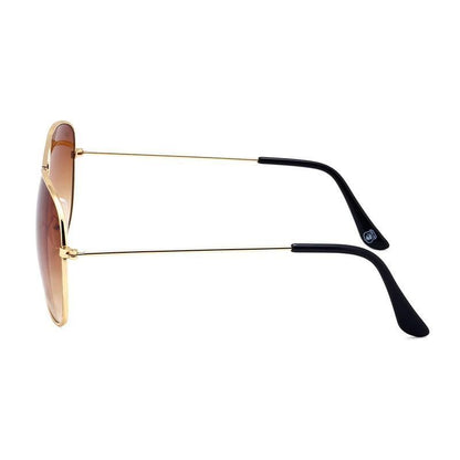 Unisex Brown Golden Aviator Sunglass Accessories