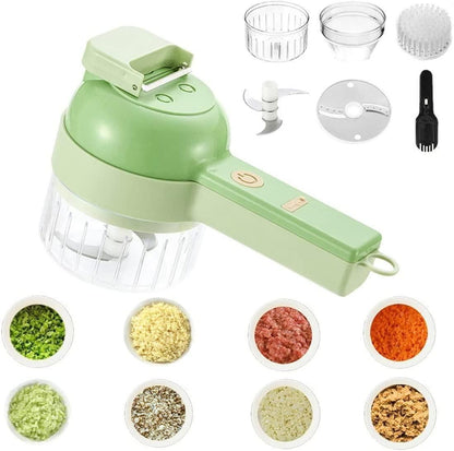 4 in 1 Portable Electric Vegetable Cutter Set Home Essentials