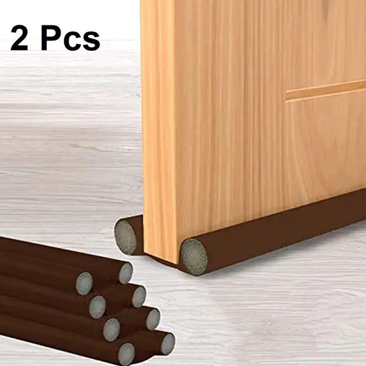 Door Protector- Door Draft Fabric Cover Guard Door Gap Sealer  Protector Door Mounted Door Stopper Door Mounted Door Stopper Sound-Proof Reduce Noise Waterproof - Brown (Pack Of 2) Home Essentials