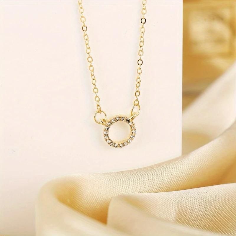 Women's Stone Pendant with Chain Micro Plating Jewellery