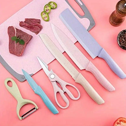 Colorful Kitchen Knife Set Home Essentials
