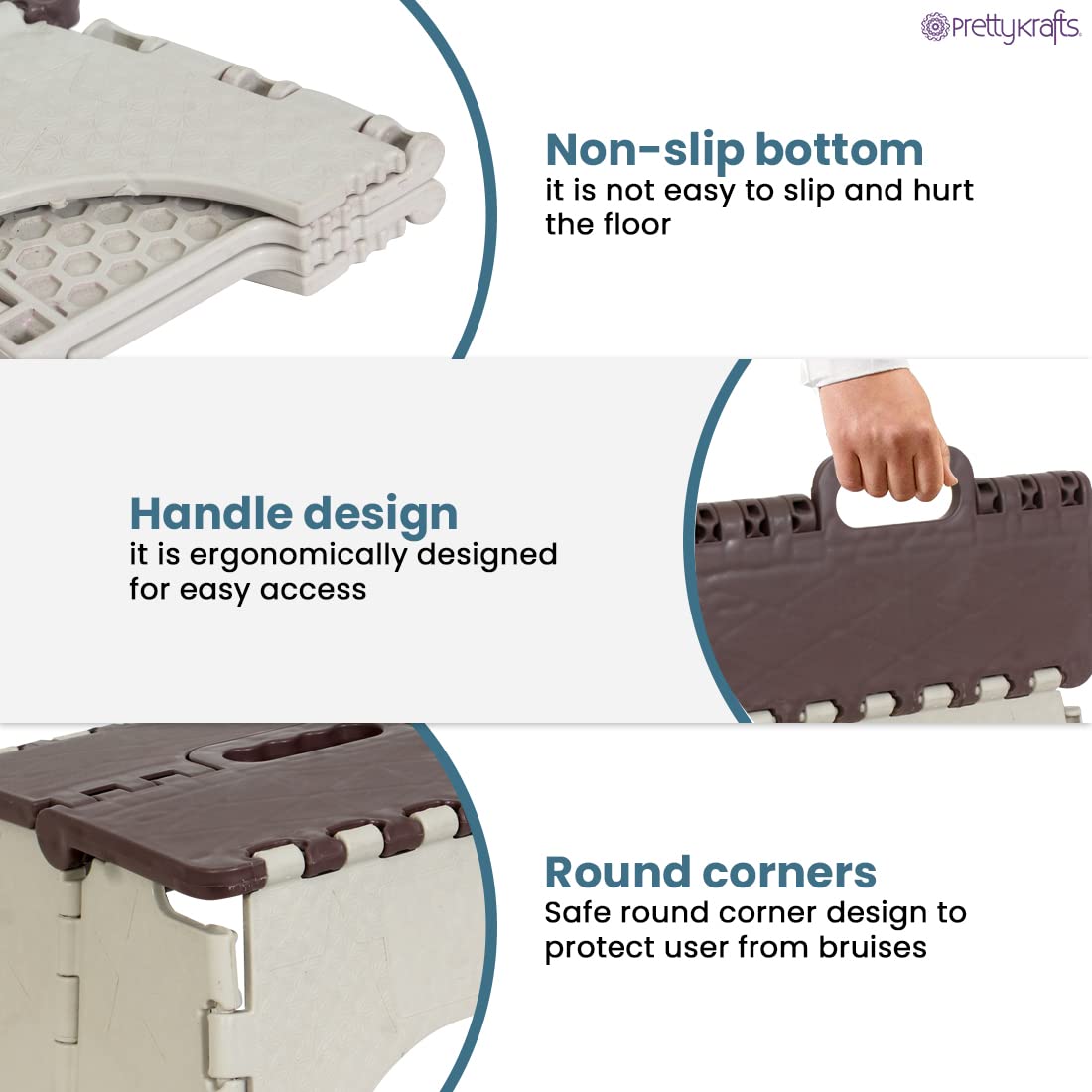 7 Inches Super Strong Folding Step Stool for Adults and Kids, Kitchen Stepping Stools, Garden Step Stool Kitchen Stool Home Essentials