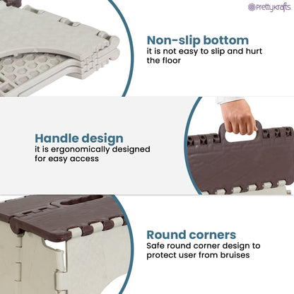 7 Inches Super Strong Folding Step Stool for Adults and Kids, Kitchen Stepping Stools, Garden Step Stool Kitchen Stool Home Essentials