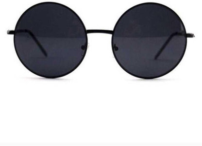 Unisex Black Round Sunglass