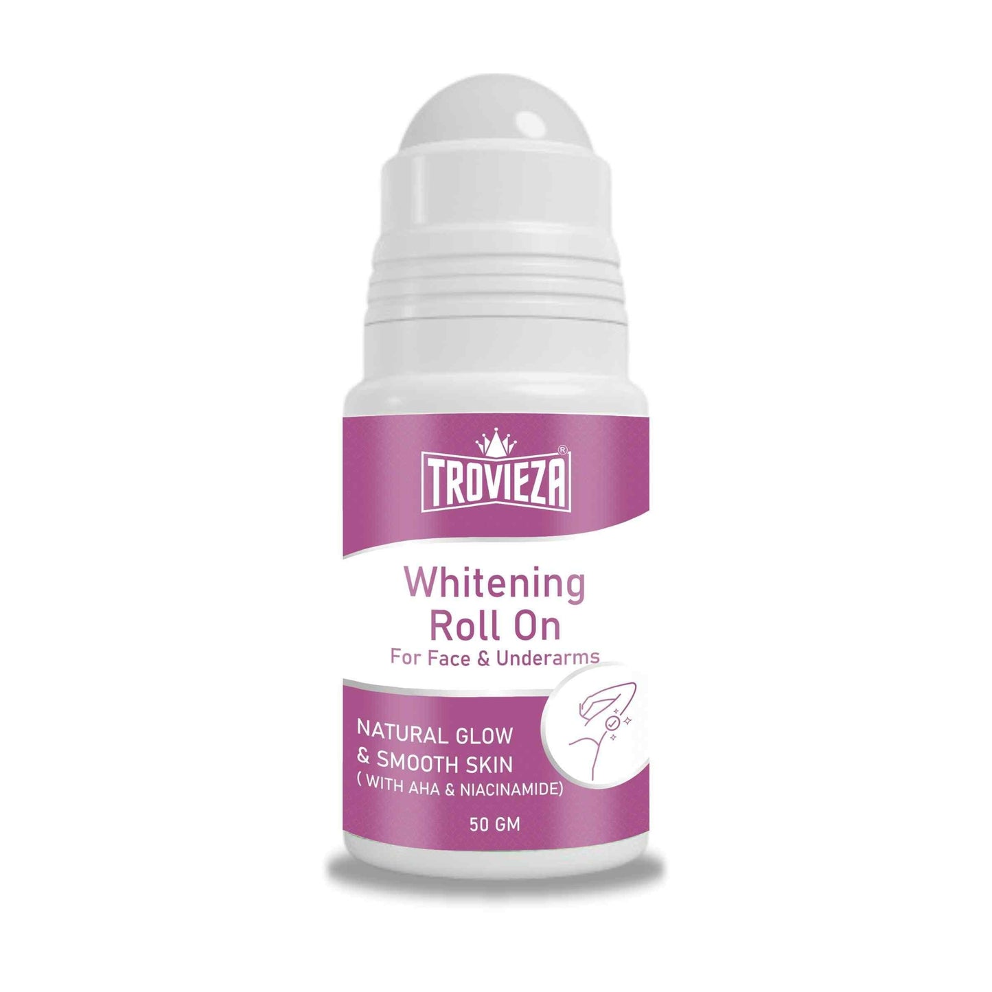 Trovieza Whitening Roll on Cream for Face & Underarm, for Skin Glow & Moisturization, 50gm