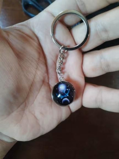 Zodiac Gemstone Keychain Accessories