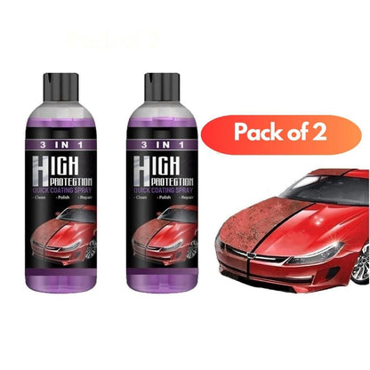 3 in 1 High Protection Quick Car Ceramic Coating Pack of 2 with 1 Pump c&b Accessories