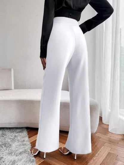 Women's Nontransparent Fabric Classic-Stylish Pant White Women Western
