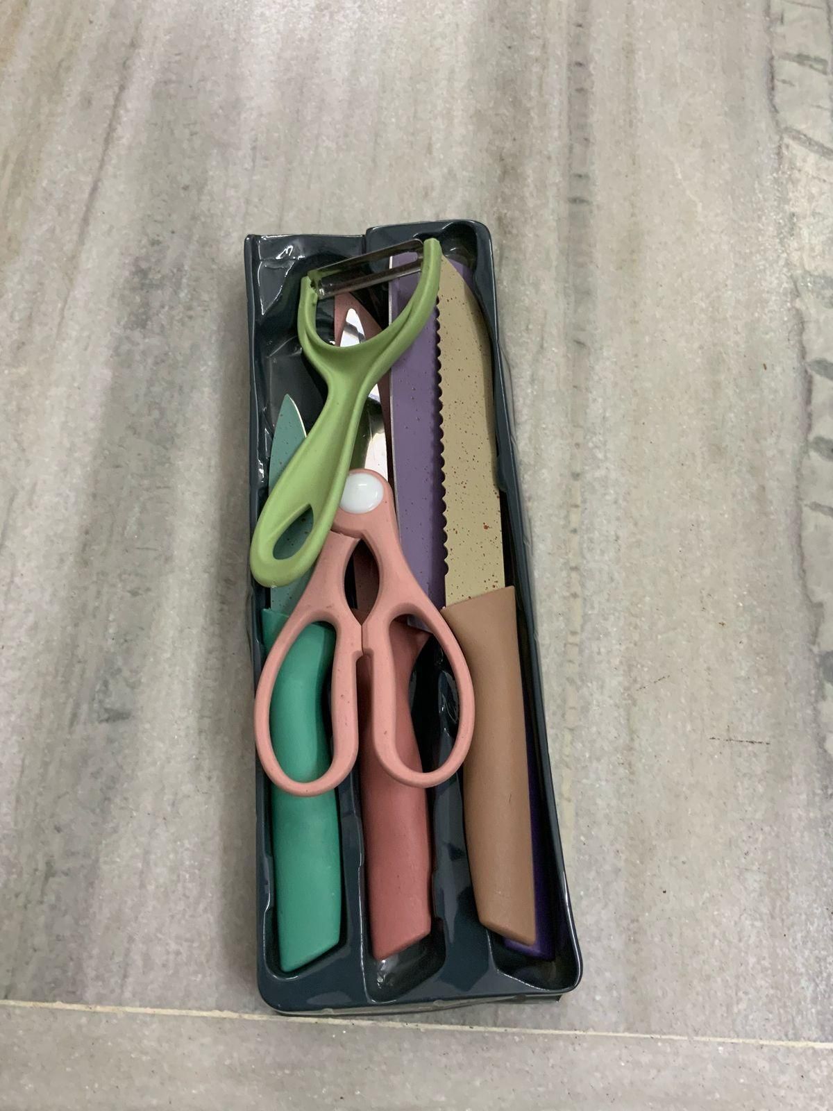 Colorful Kitchen Knife Set Home Essentials