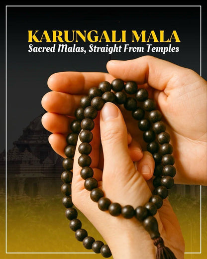 Original Karungali Mala 108 Beads Ebony Wood Jewellery