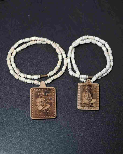 Tulsi Kanthi Mala With Hanuman Pendant for Men Wood Locket Set(Pack Of 1)