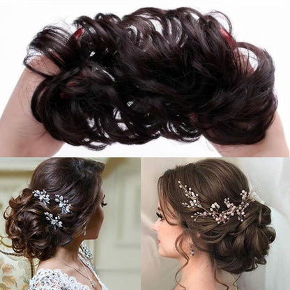 Elastic Artificial Hair Bun Brown & Black (Pack of 2)Jewellery