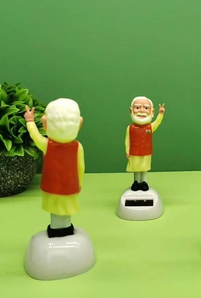 Solar Waving Modi Ji Statue (Pack of 2) Electronics