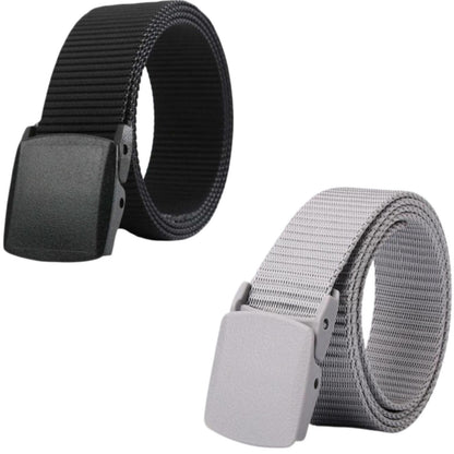Unisex Canvas Belt Pack Of 2 Accessories