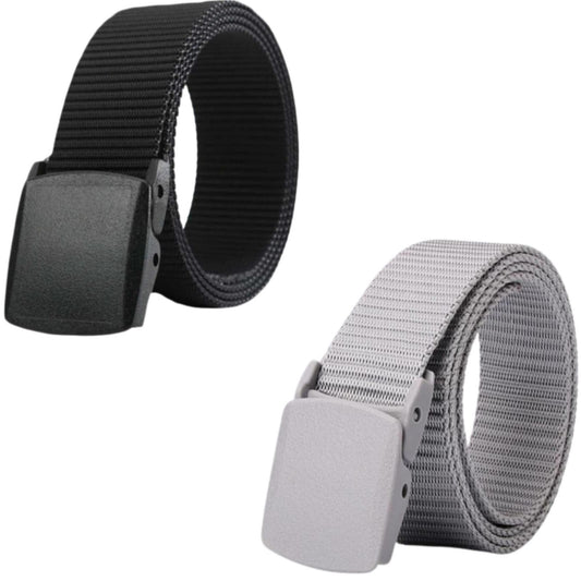 Unisex Canvas Belt Pack Of 2 Accessories