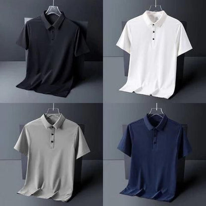 Poly Matte Solid Half Sleeves Mens Polo T-Shirt Pack Of 4 Men