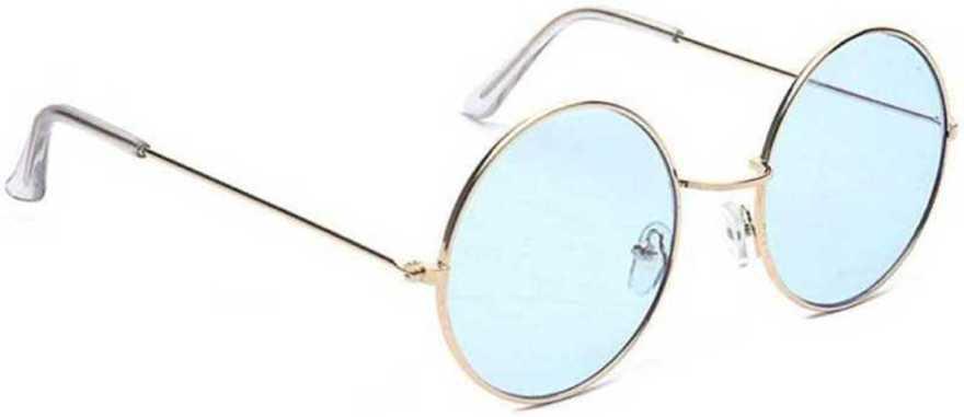 Unisex Blue Round Sunglass