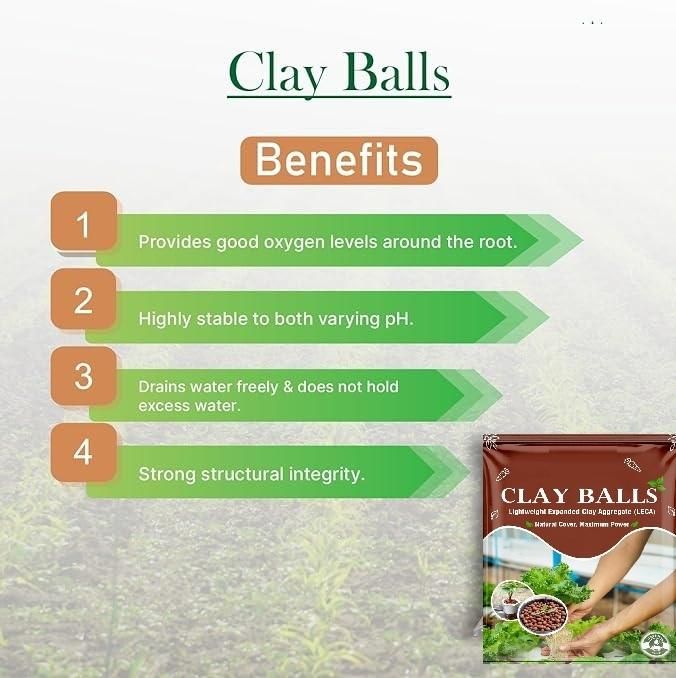 LECA Clay Balls (400gm) - Hydrotons Lightweight Expanded Clay