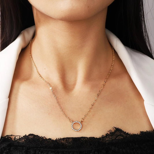 Women's Stone Pendant with Chain Micro Plating Jewellery