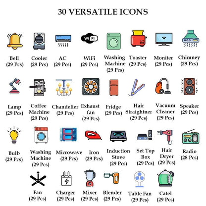 3D Premium Switch Stickers (149 Stickers) Home Essentials