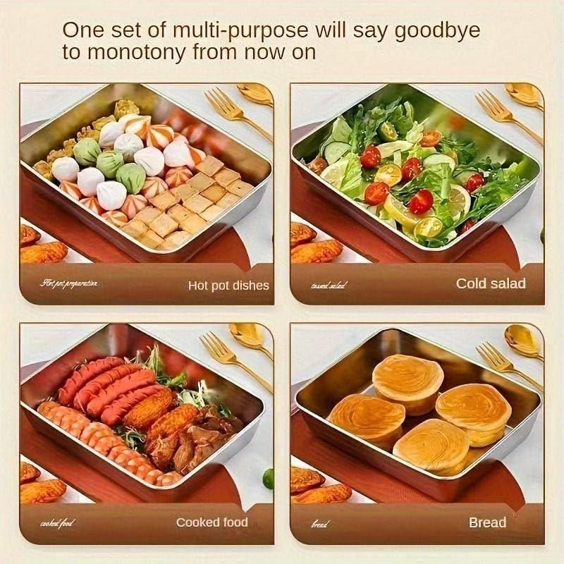 Non Stick Baking Pan Food Storage Box with Cover Pack of 2 Home Essentials