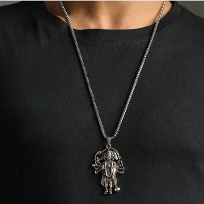 5 Mukhi Standing Hanumanji Pendant with Chain Jewellery