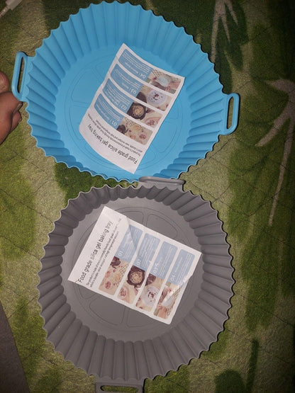 Air Fryer Silicone Baking Tray Reusable Mold Home Essentials