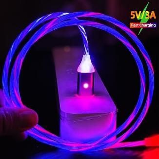 RGB Cable Light C-Type for Charging and Data transfer (Pack of 1)