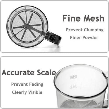 Semi Automatic Flour Sieve Hand Helder Sifter Cup Filter