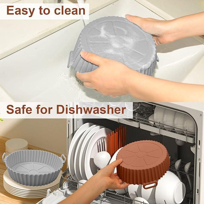 Air Fryer Silicone Baking Tray Reusable  Mold Home Essentials