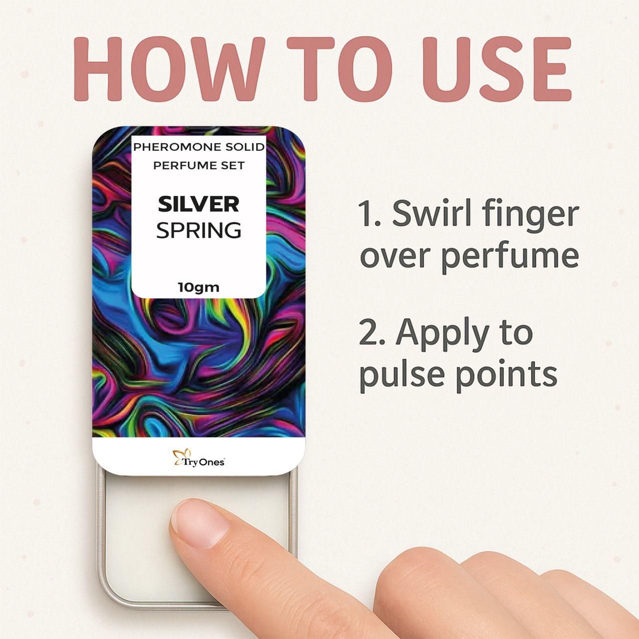 Pheromone Solid Perfume Set Silver Spring 20 gm Pack of 2 Beauty & Personal Care