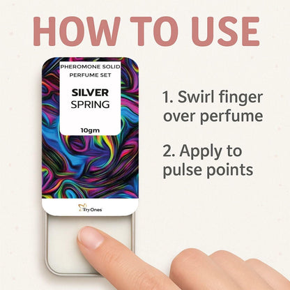 Pheromone Solid Perfume Set Silver Spring 20 gm Pack of 2 Beauty & Personal Care