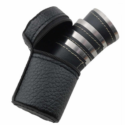 4 Pcs 70 ml Travel Cups with Leather Case