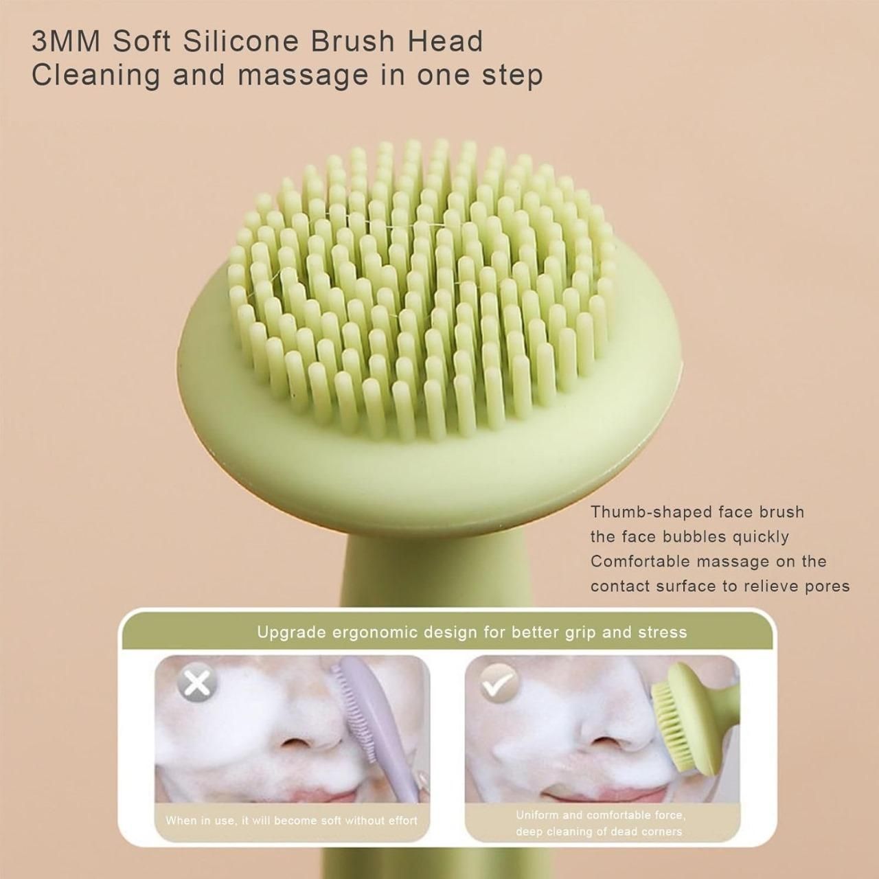 Double Headed Face Cleansing Brush Pack of 2 Beauty & Personal Care