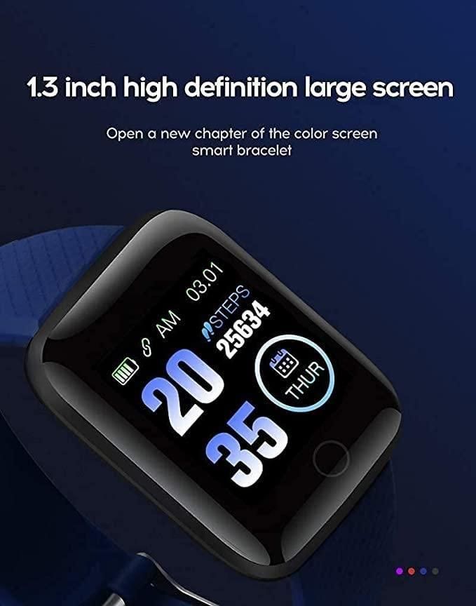 ID116 Plus Smart Bracelet Fitness Tracker Color Screen Smartwatch Heart Rate Blood Pressure Pedometer Sleep Monitor Accessories