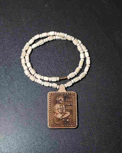 Tulsi Kanthi Mala With Hanuman Pendant for Men Wood Locket Set(Pack Of 1)