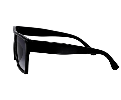 Unisex Black Retro Square Sunglass