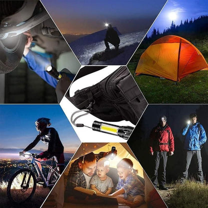 Pocket Size Mini Portable XPE + COB LED Tactical Flashlight Electronics