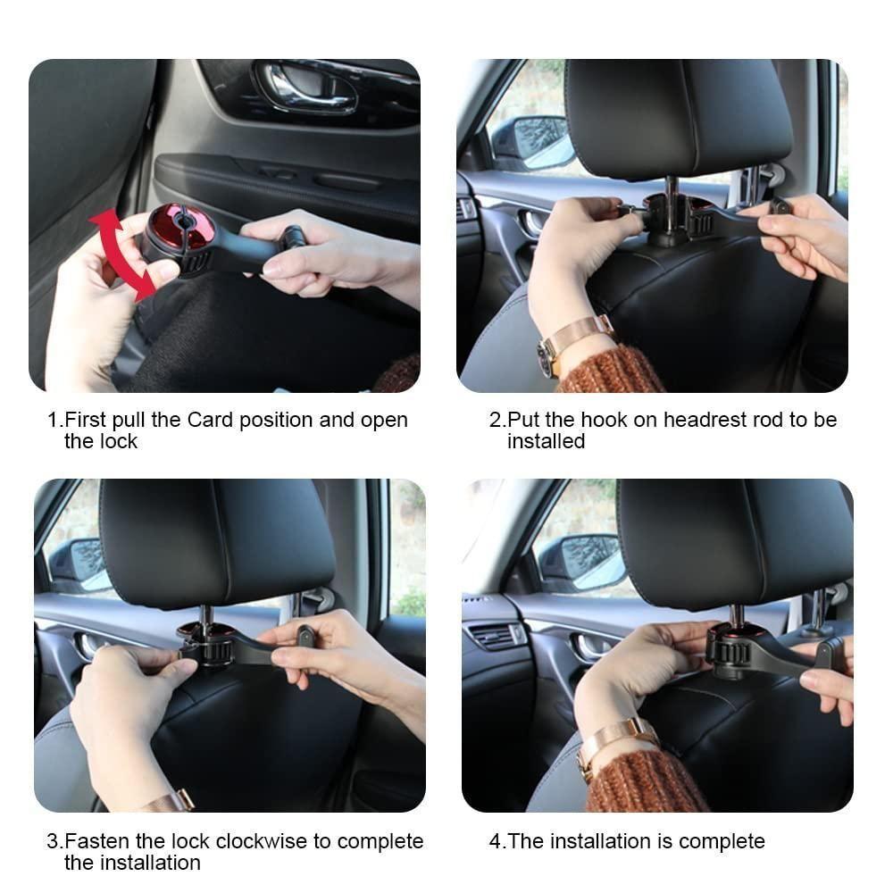 Car Seat Back Hooks with Phone Holder(Pack of 2) Electronics